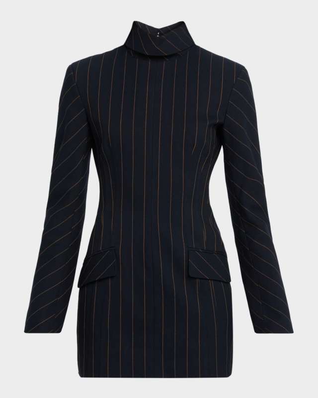 Toni Pinstriped Mini Dress